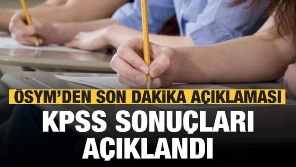 Son dakika: KPSS sonuçları açıklandı | GÜNDEM SİVAS