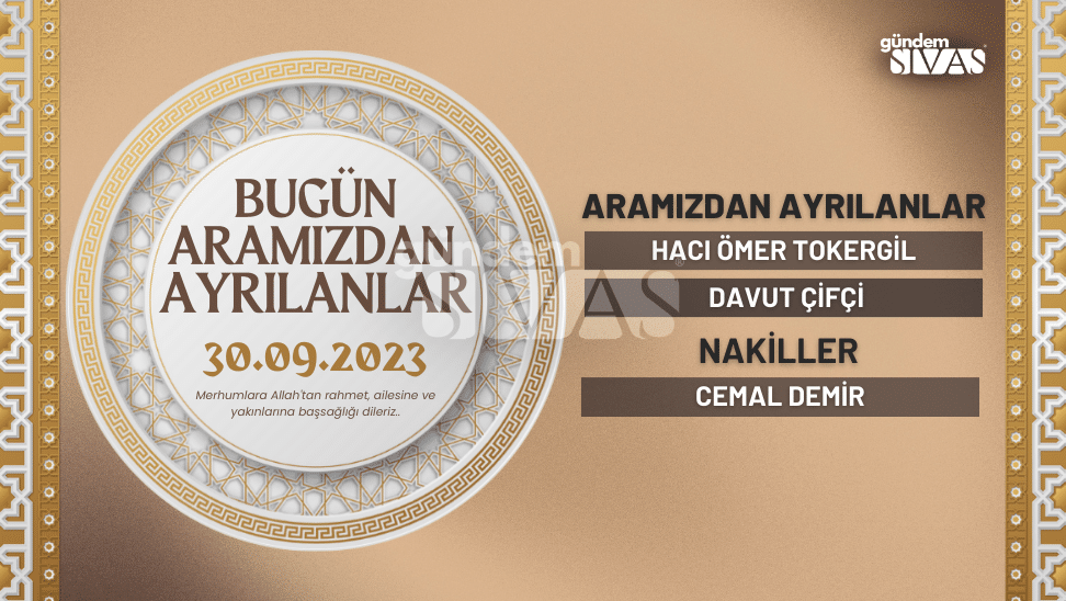 Aramızdan Ayrılanar | 30.09.2023