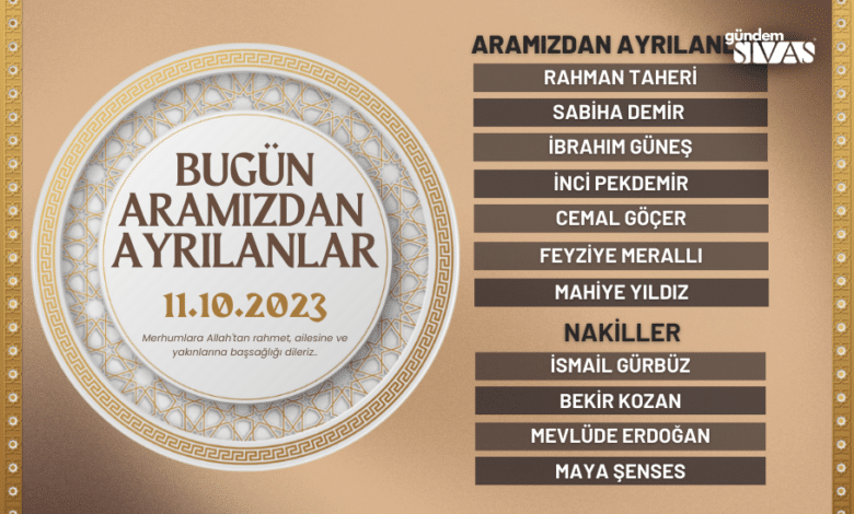 Hayatını Kaybedenler | 11.10.2023