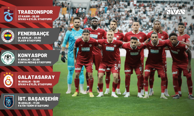 Sivasspor'u Bekleyen Zorlu Fikstür