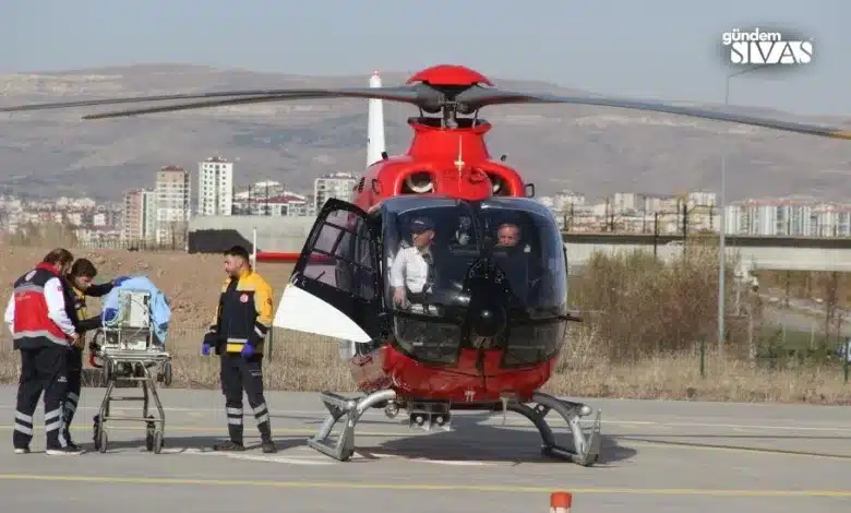 5 Aylık Bebek Helikopter ile Sivas'a Nakledildi