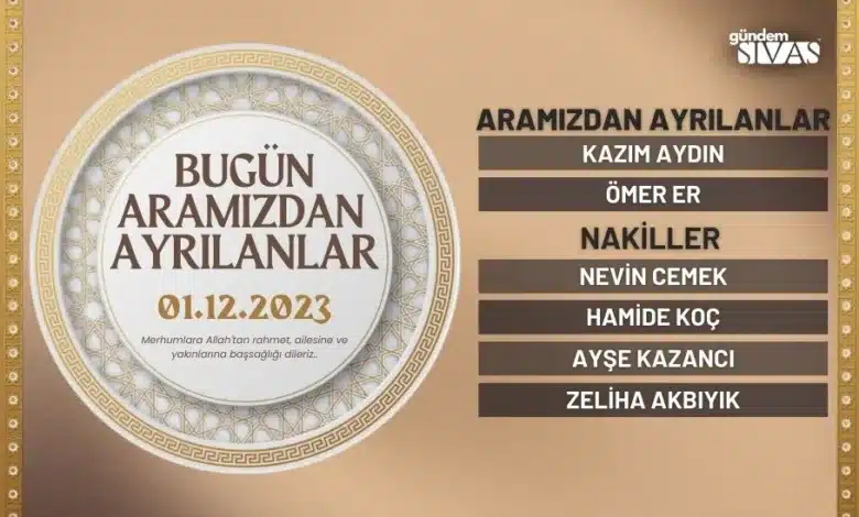 Hayatını Kaybedenler - 01.12.2023