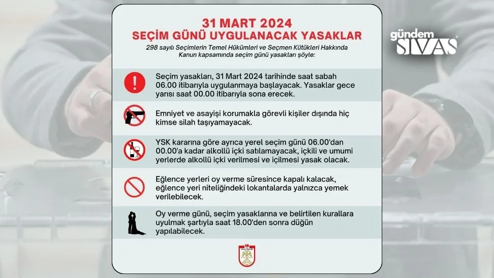 Sivas Valiliği Uyardı: Seçim Yasakları Açıklandı!