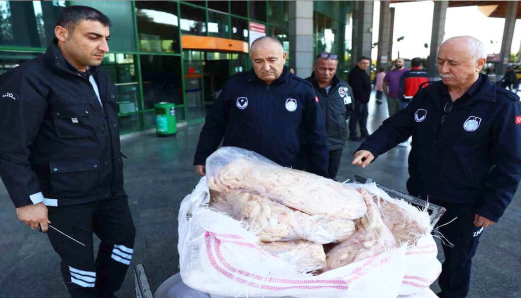 Şanlıurfa’dan Antalya’ya gönderilen 300 kilogram sakatata el konuldu – Birlik Haber Ajansı